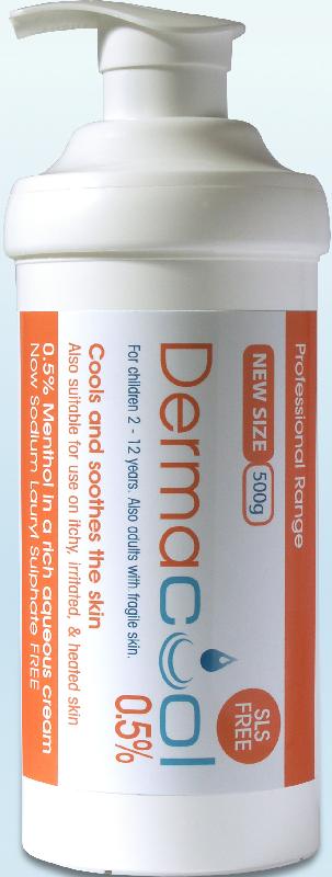 DERMACOOL pump dispenser menthol in aqueous cream 0.5% 0.5% 500g