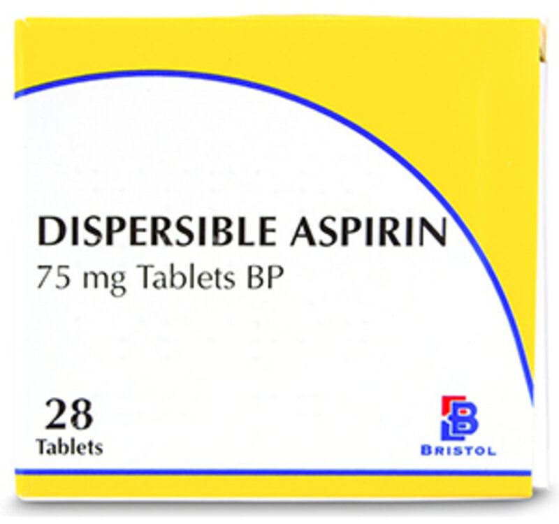 Aspirin Dispersible tablets 75mg  28