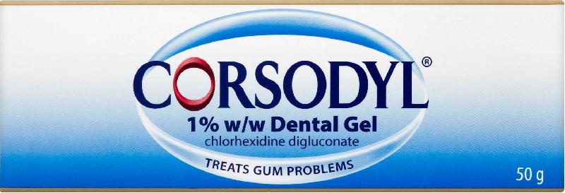 CORSODYL dental gel 1% w/w 50g