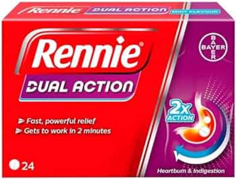 RENNIE DUAL ACTION tablets 150mg/625mg/73.5mg  24