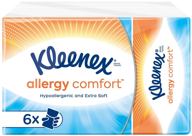 KLEENEX allergy comfort pocket pack tissues  6 x 9